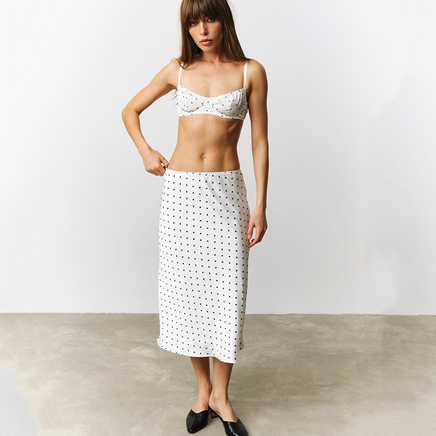 Home Office For Two - Linad Sexy Polka Dot Crop Top
