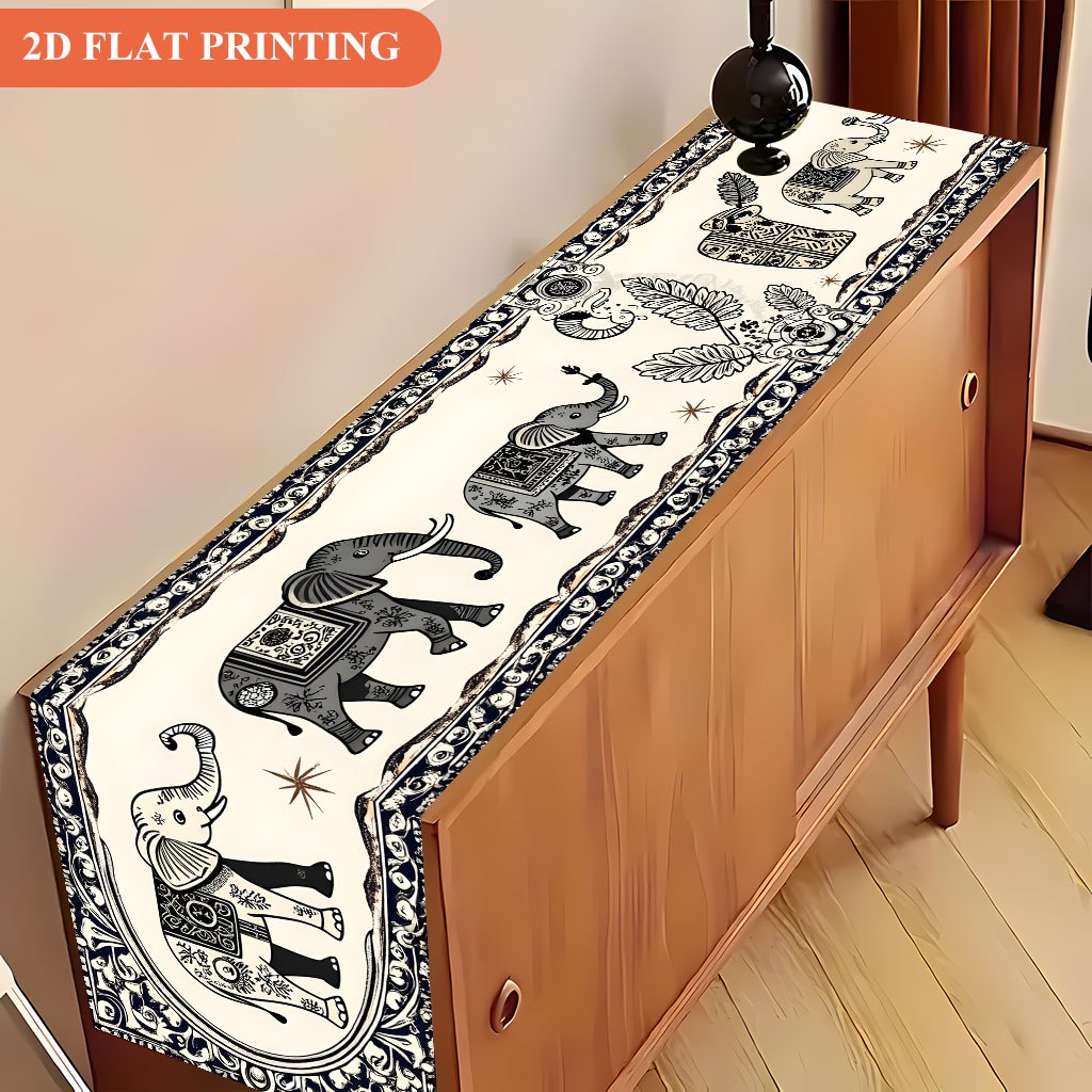 Home Office News - 1pc 2D Flat Indian Elephant Parade