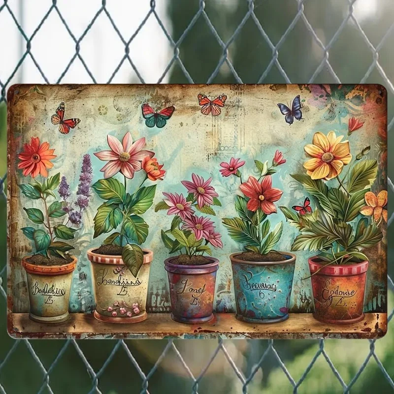 Home Office Depot - 2027 Charming Vintage Garden Metal Sign