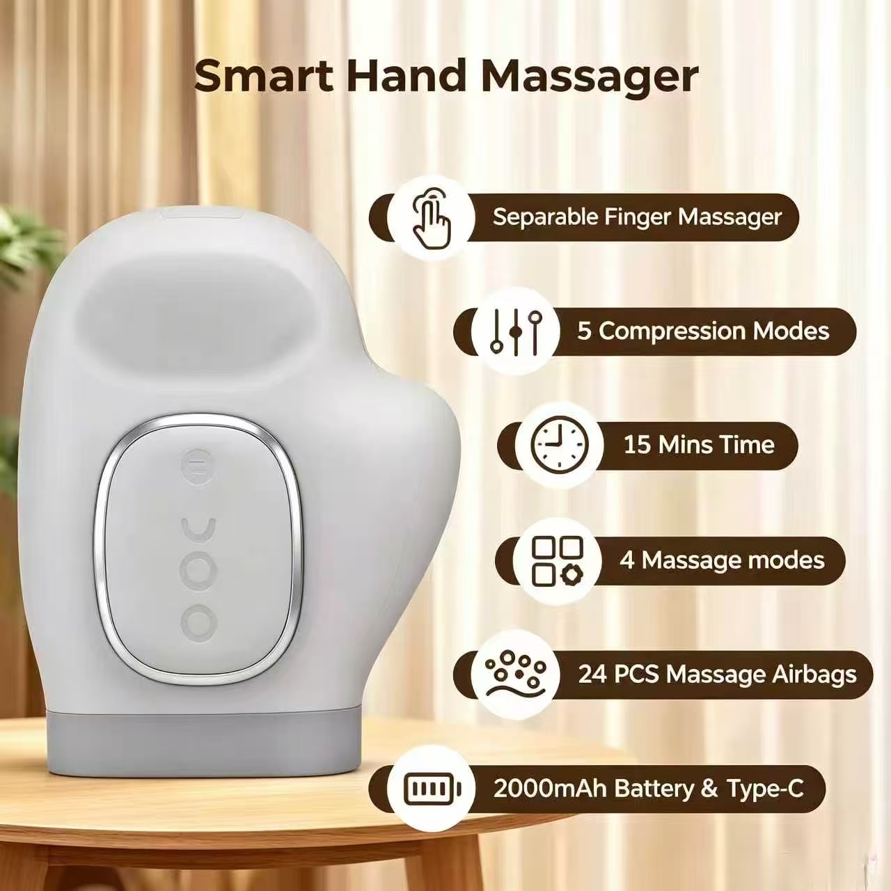 Home Office Alternative - Hand Massager Air Pressure Kneading Glove