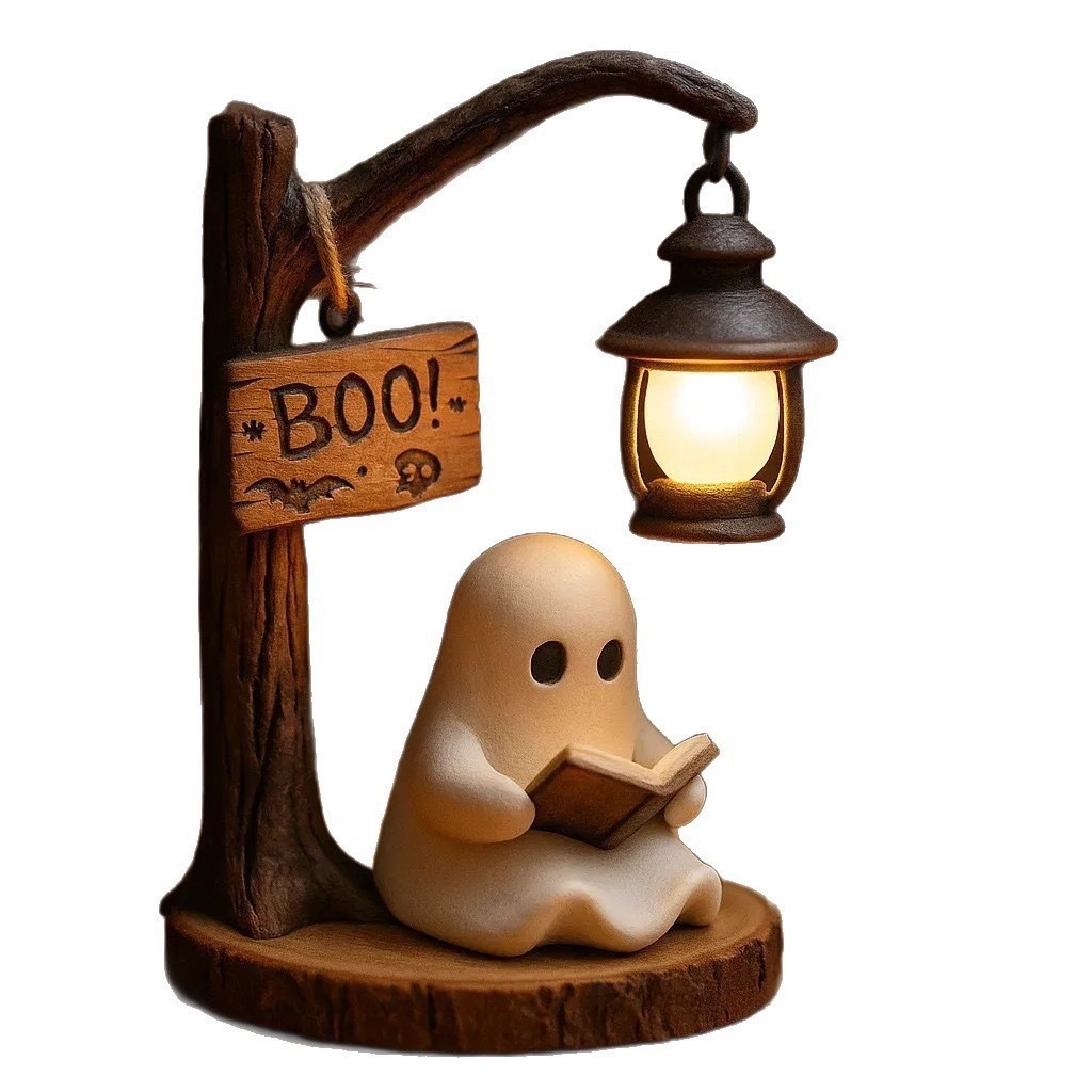 Desk Lamp Led - Ghost Reading Lantern 4.3x3.14x6.3 Inches Resin
