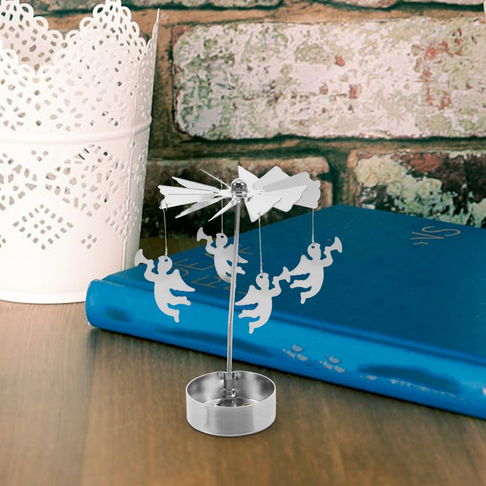 Office Table Home - Rotary Metal Tealight Candle Holder Romantic