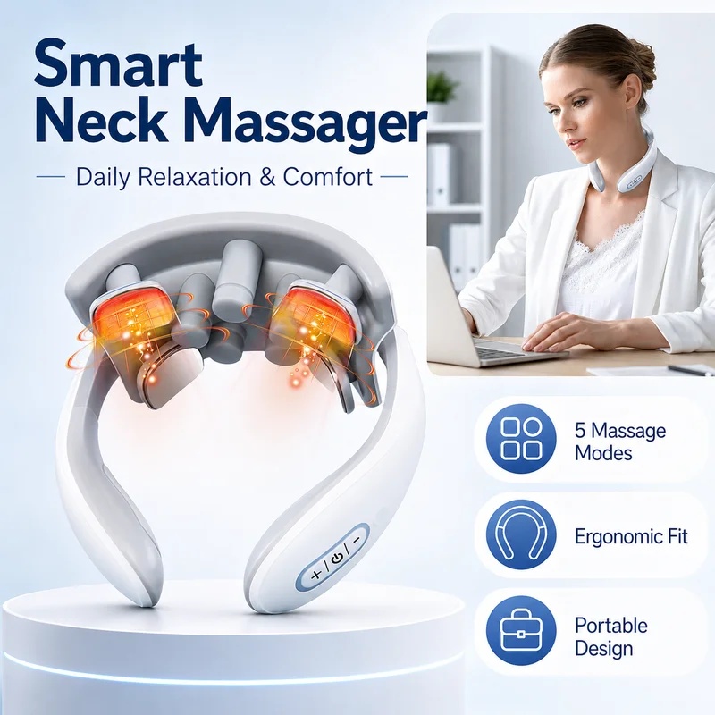 Home Office Equipment - Smart Neck Massager for Adults, 5