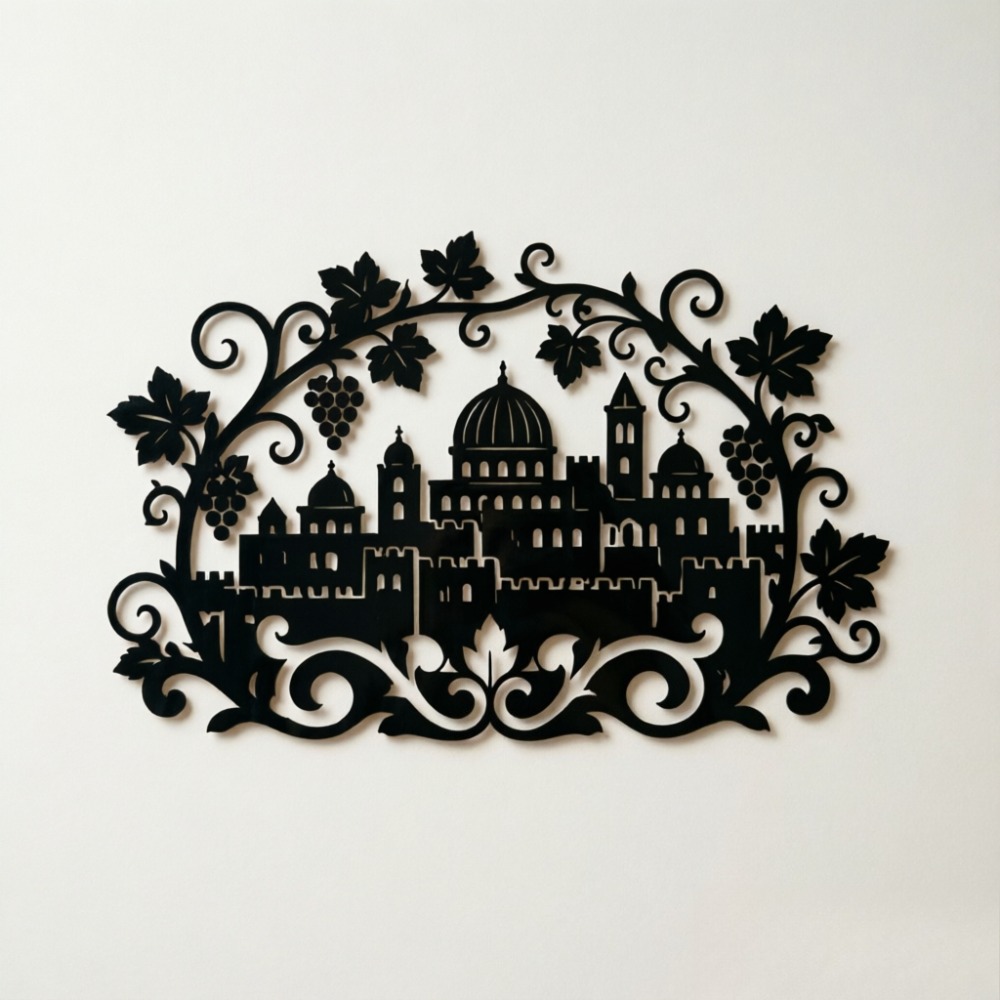 Home Office Living Room - CIFBUY Iron Wall Art Jerusalem Skyline
