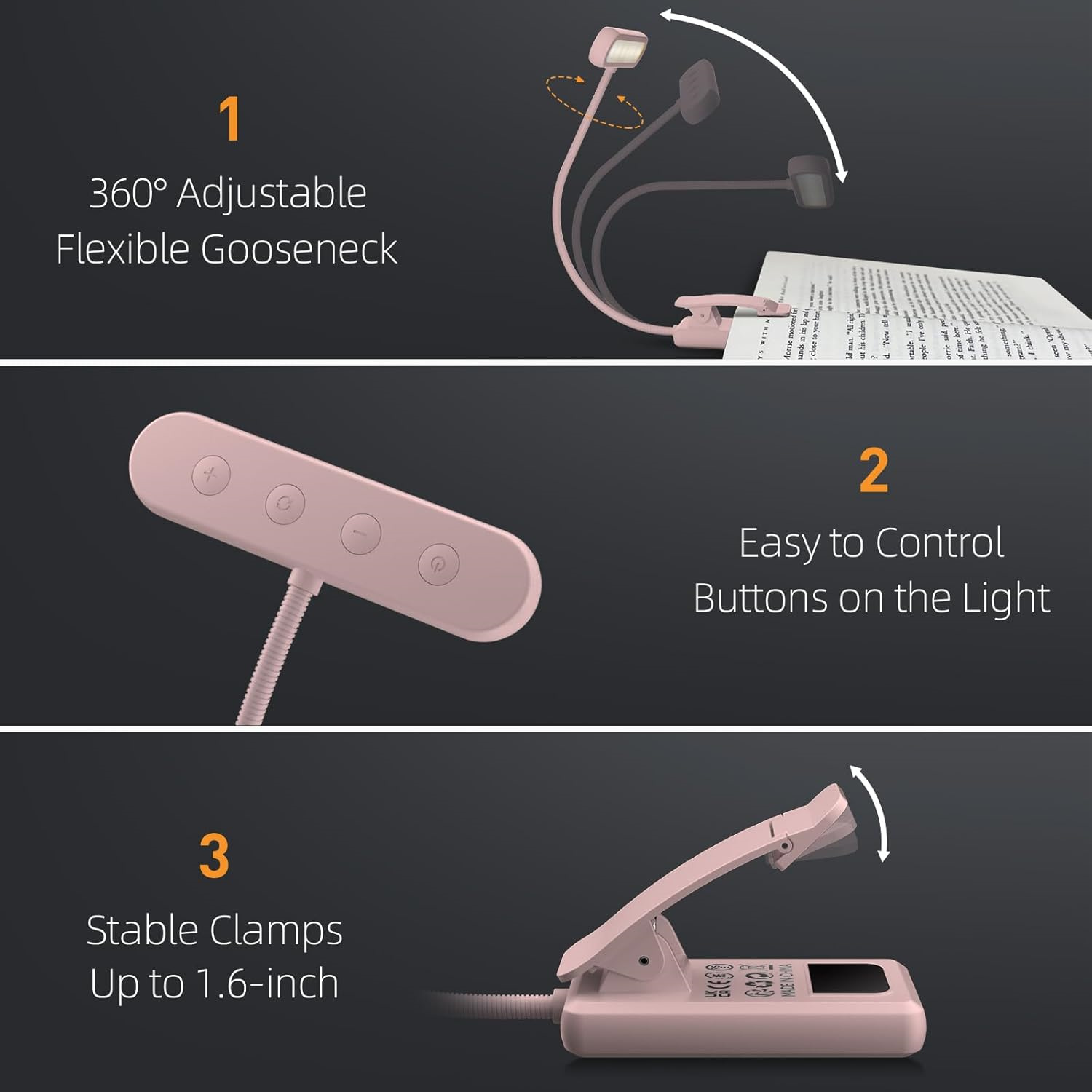 Reading Lamp Book Clamp Black/ - Desk Lamp Led recension och pris