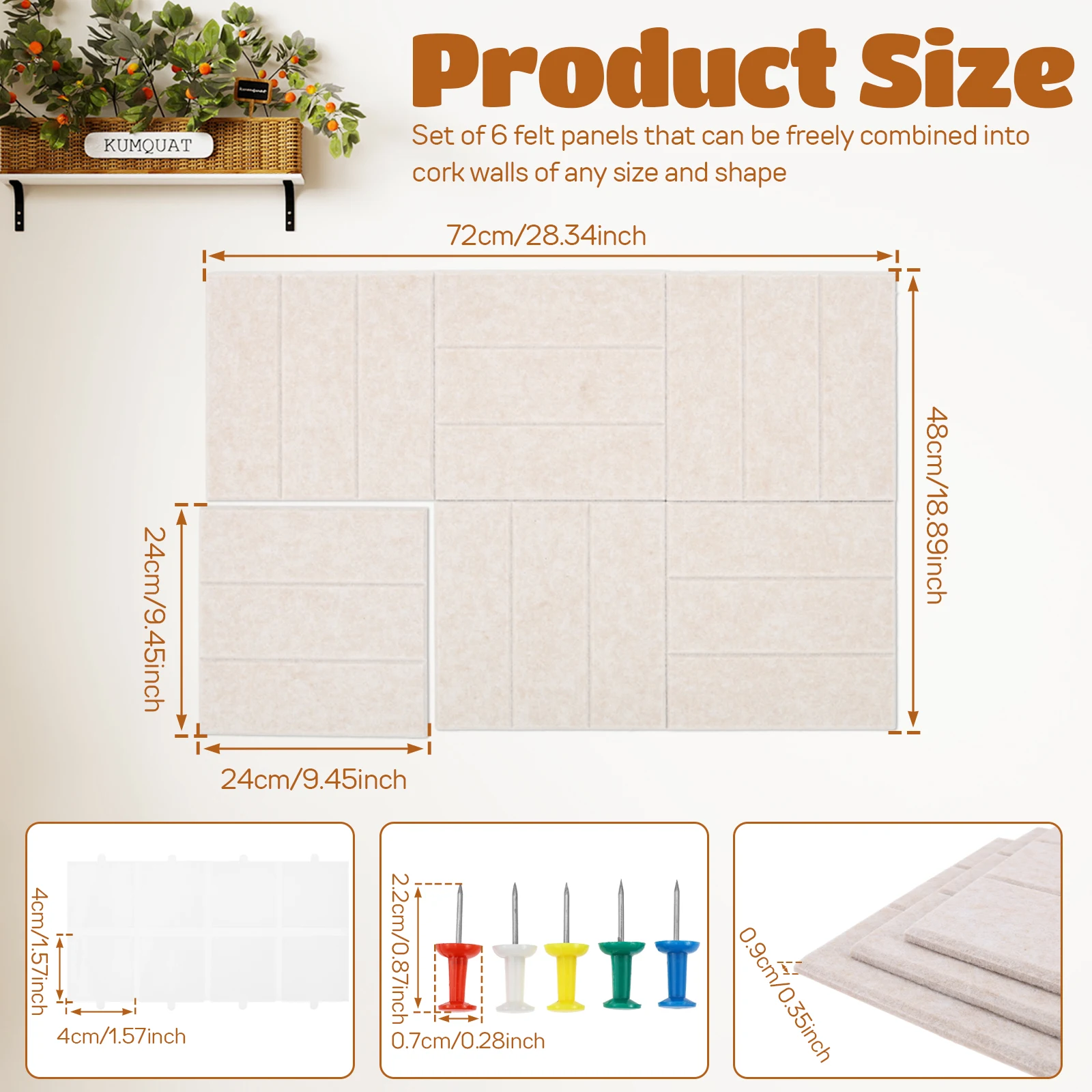 6/12 Pcs Felt Bulletin Board T - Home Office Alternative recension och pris