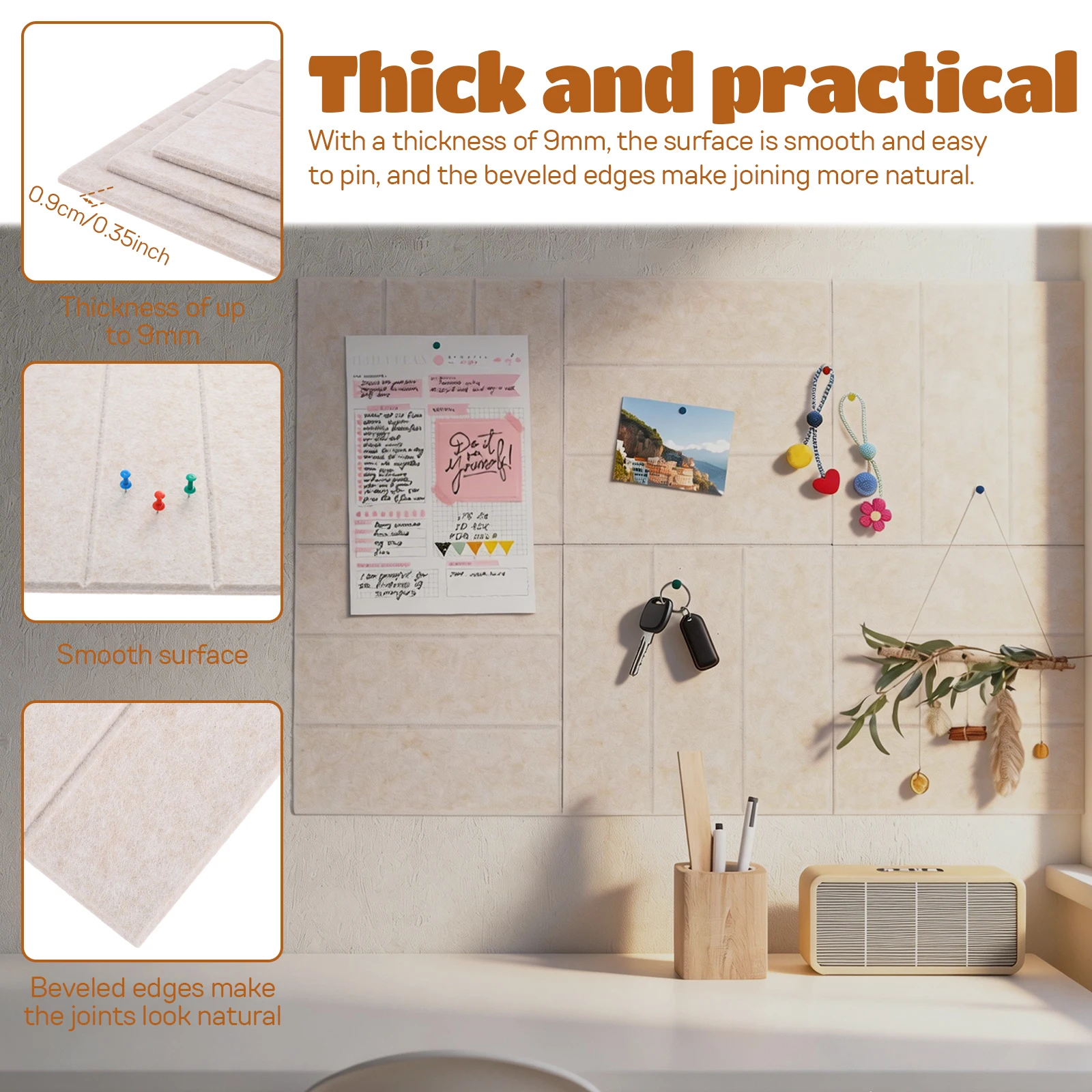 6/12 Pcs Felt Bulletin Board T - Home Office Alternative recension och pris