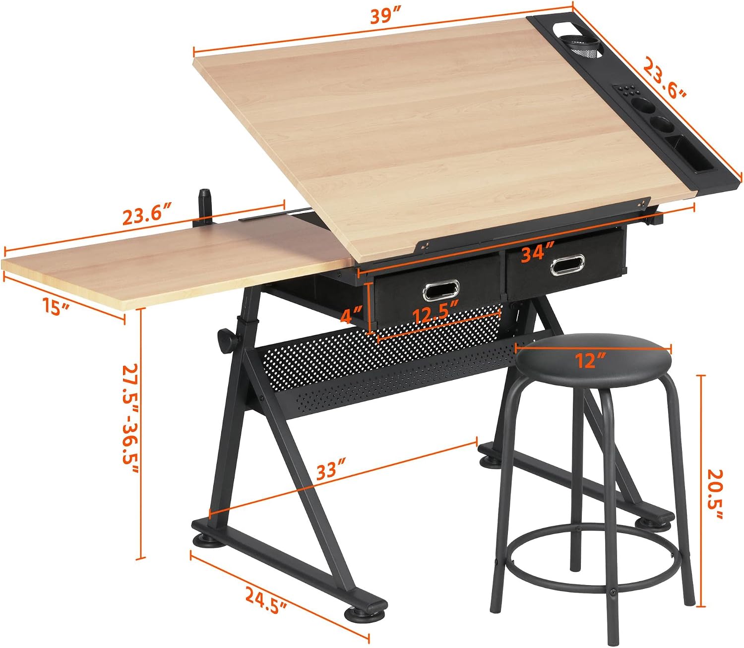Adjustable Drafting Table Art  - Office Table Home recension och pris