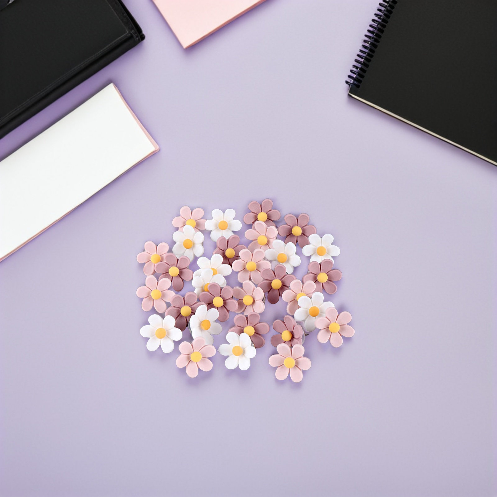 50Pcs Flower Thumb Tacks Reali - Home Office Head recension och pris