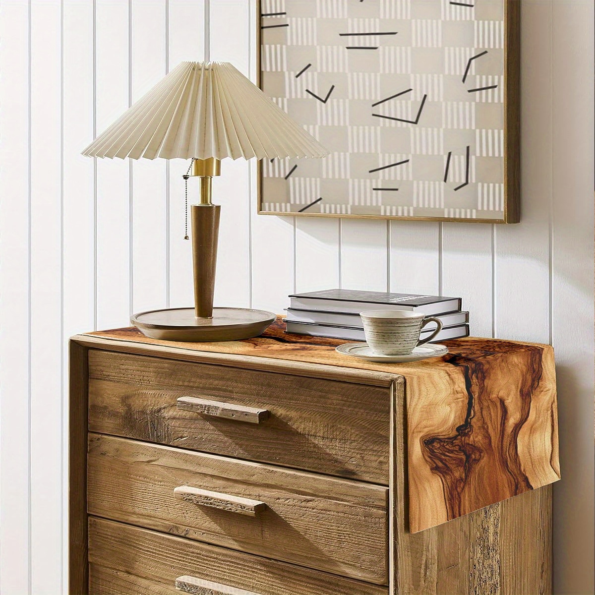 Natural Wood Grain Table Runne - Home Office News recension och pris