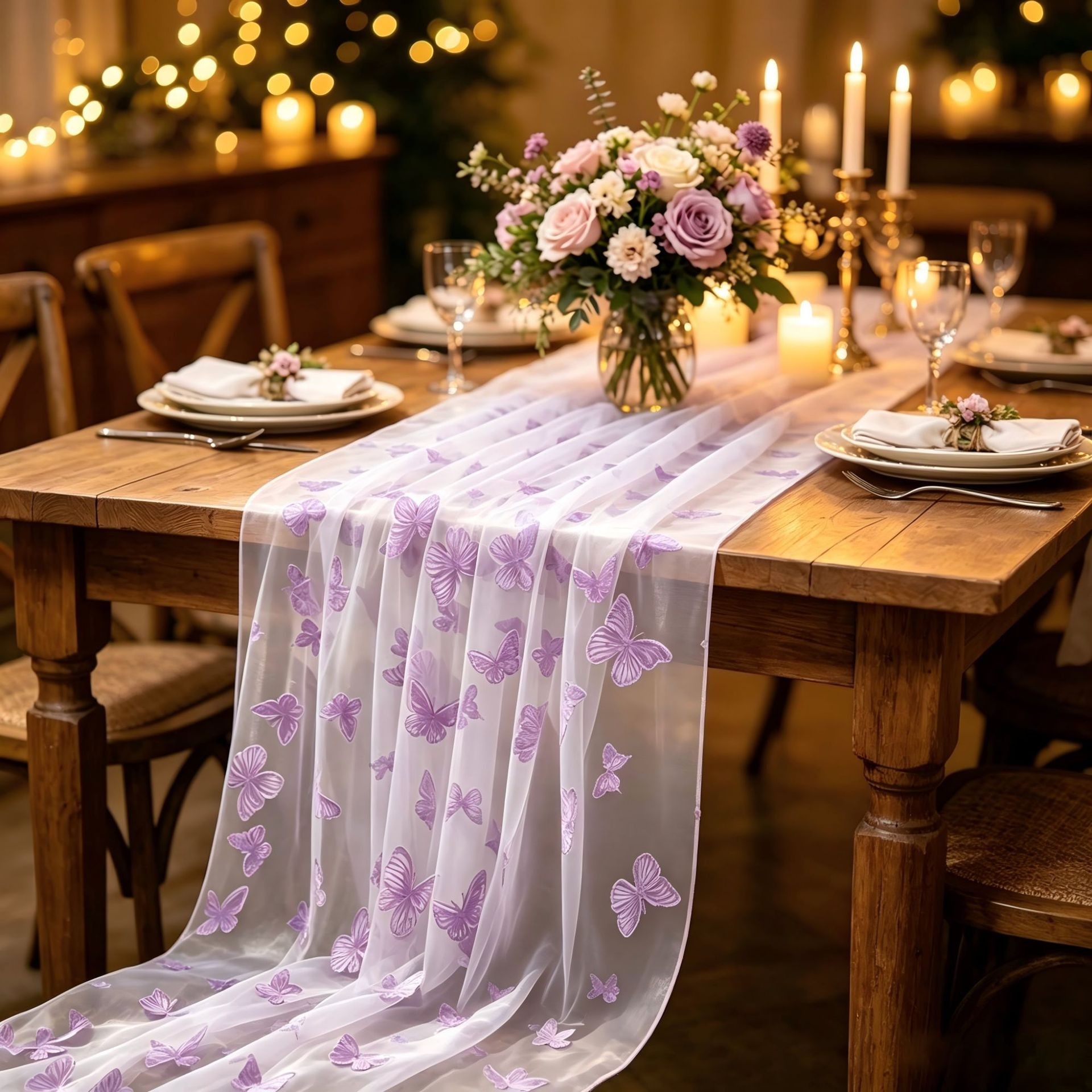 Nylon Tulle Flocked Butterfly  - Home Office News recension och pris