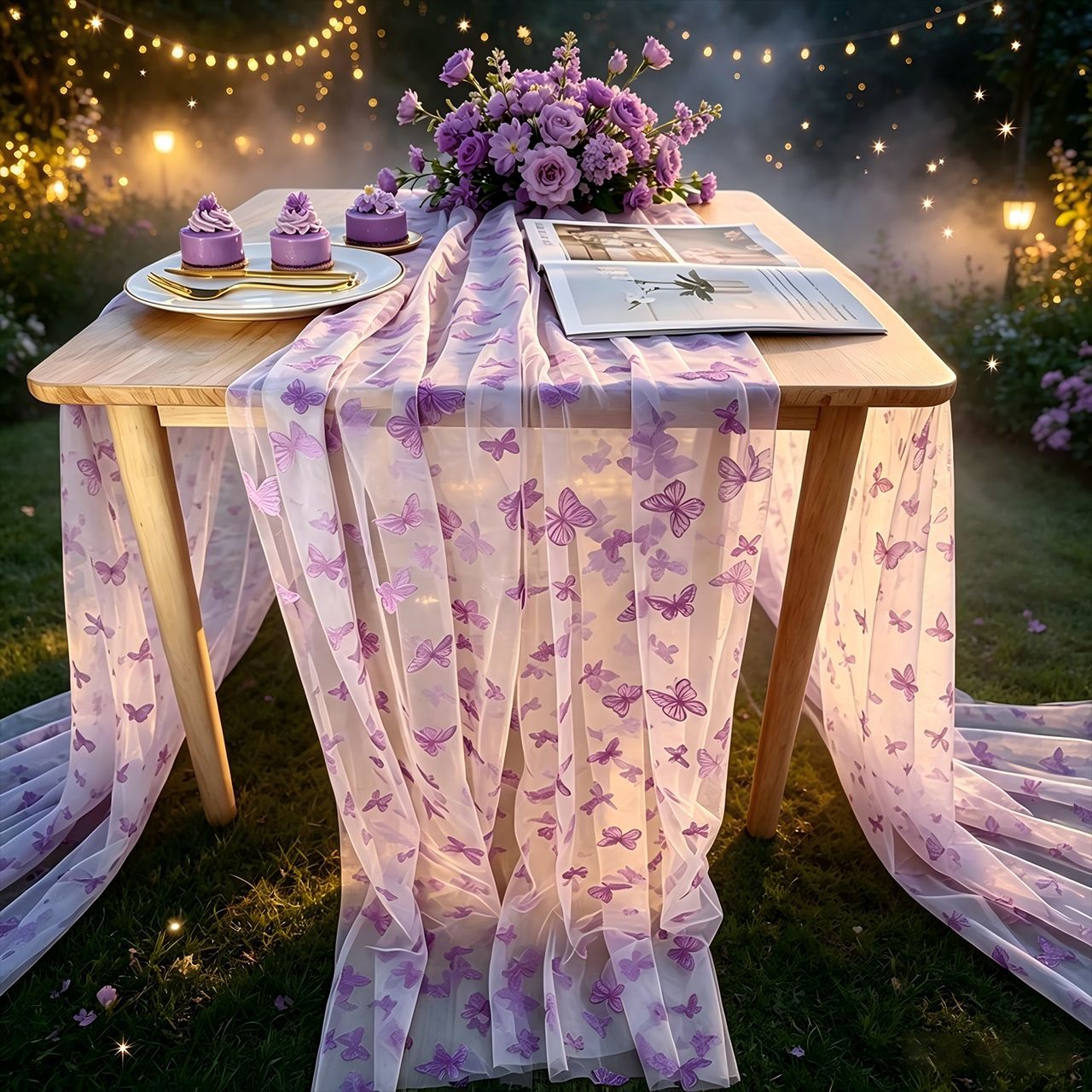 Nylon Tulle Flocked Butterfly  - Home Office News recension och pris
