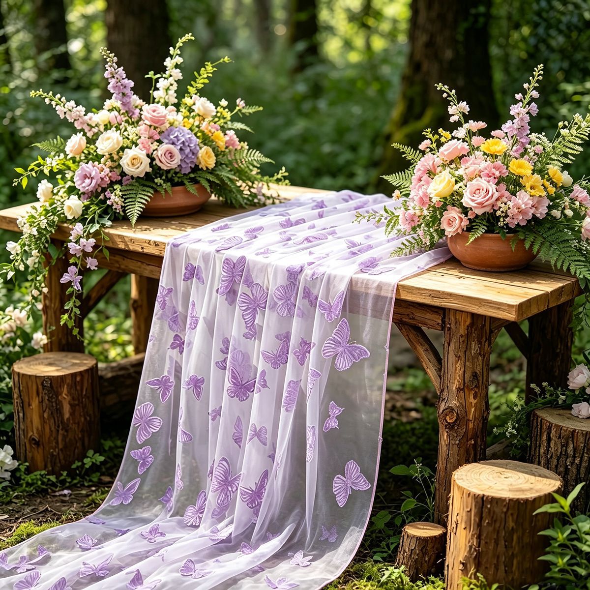 Nylon Tulle Flocked Butterfly  - Home Office News recension och pris