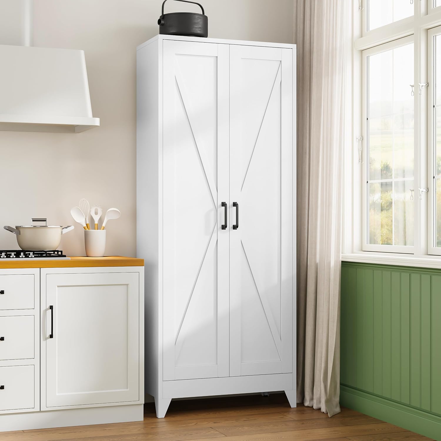 Tall Metal Storage Cabinet, Fr - Home Office For Two recension och pris