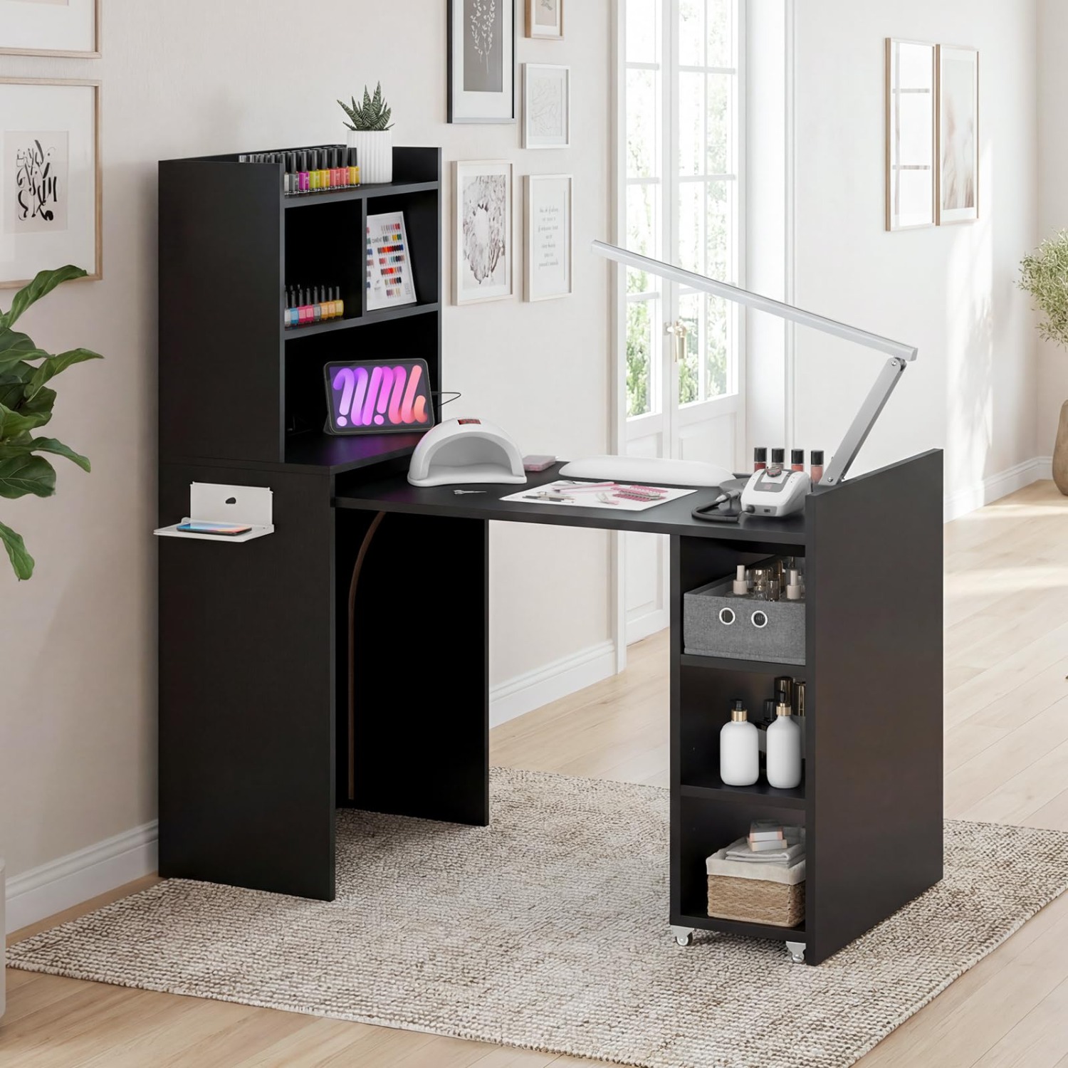Foldable Manicure Table Nail D - Desk Charging Station recension och pris