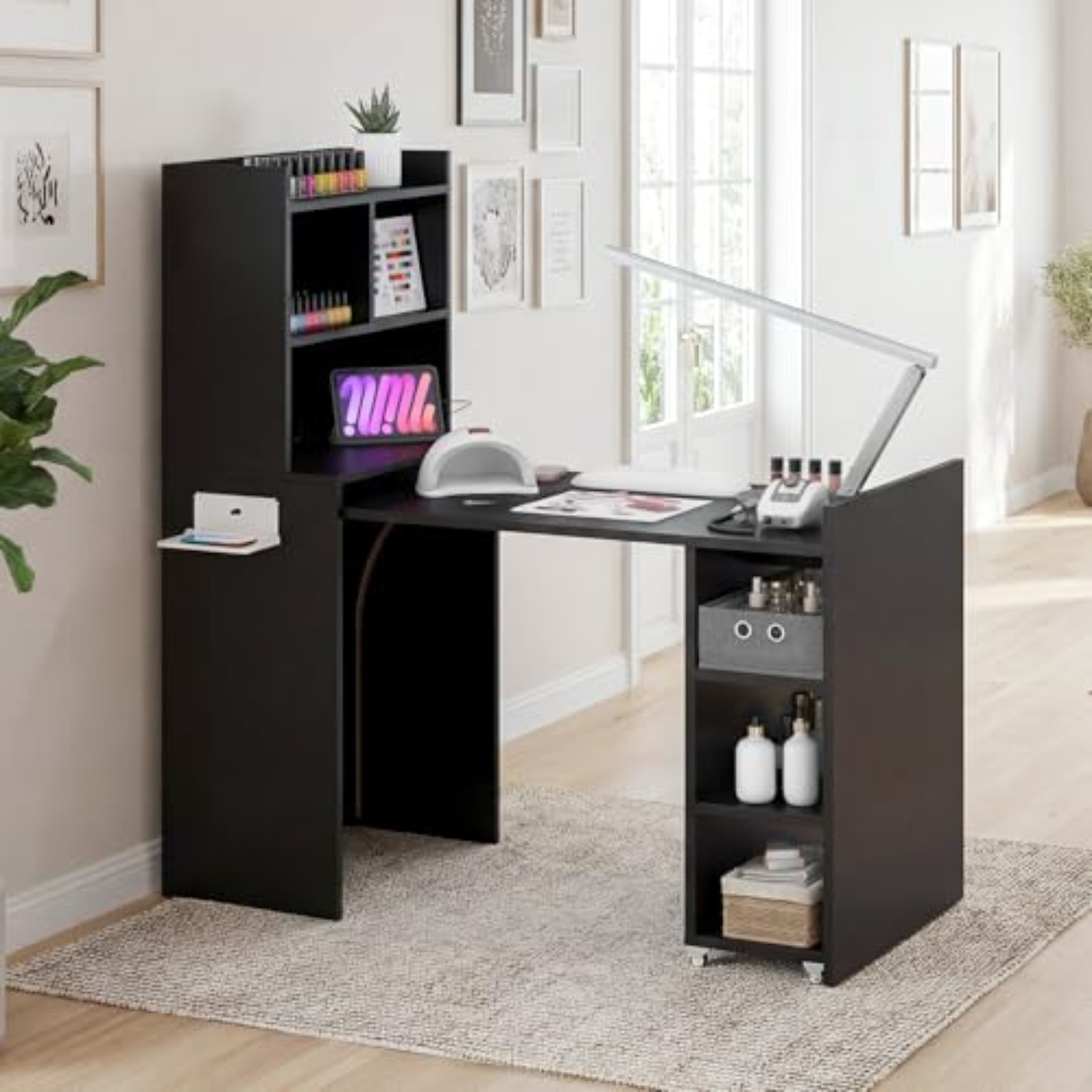 Foldable Manicure Table Nail D - Desk Charging Station recension och pris