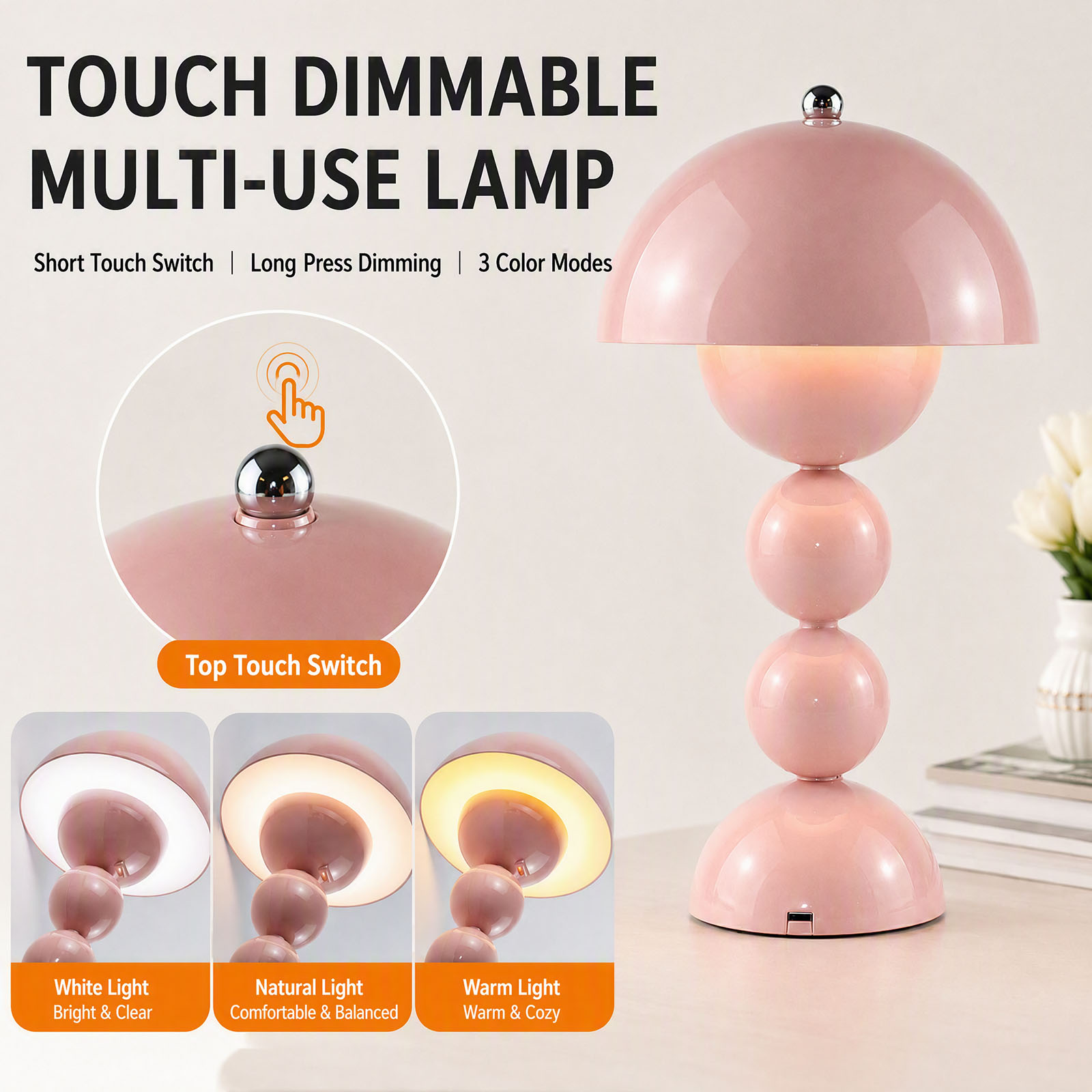 Vintage Mushroom Table Lamp US - Desk Lamp Led recension och pris