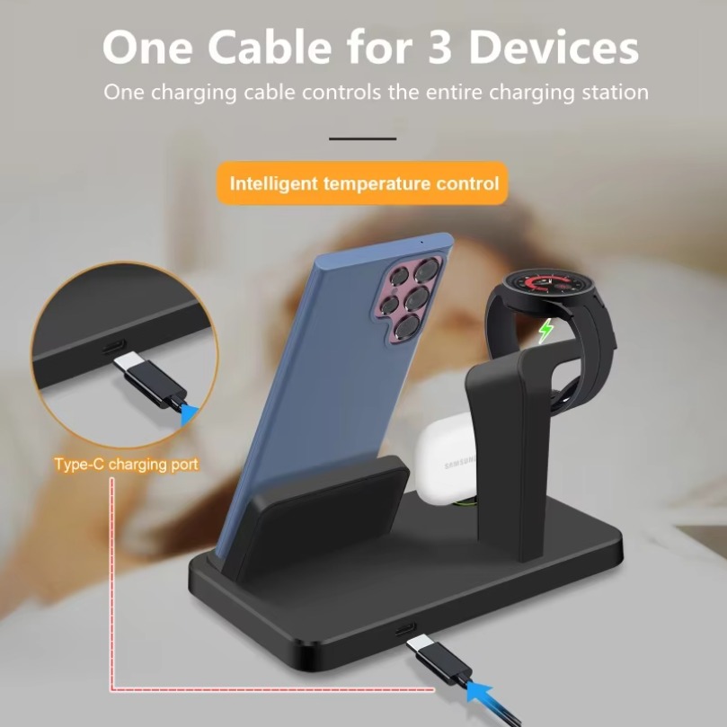 Type C Port 3 in 1 Wireless Ch - Desk Charging Station recension och pris
