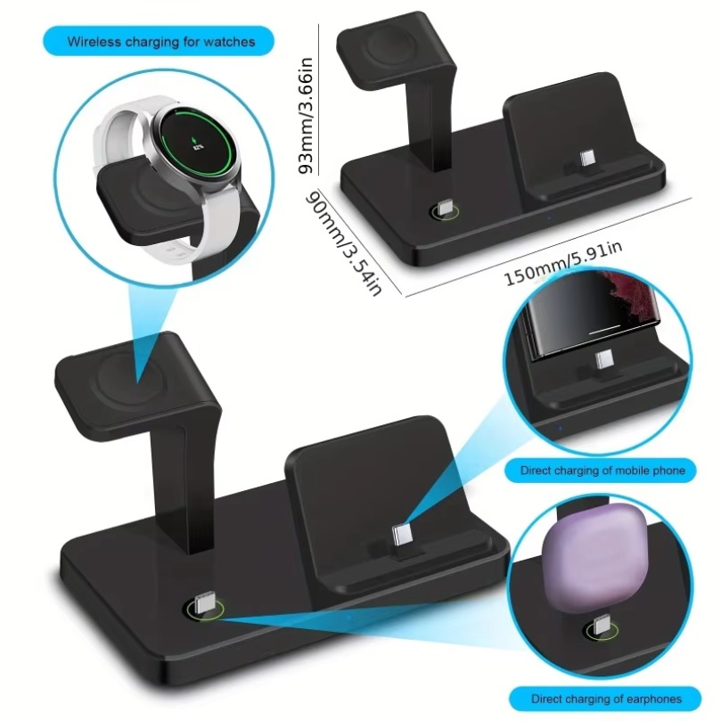 Type C Port 3 in 1 Wireless Ch - Desk Charging Station recension och pris