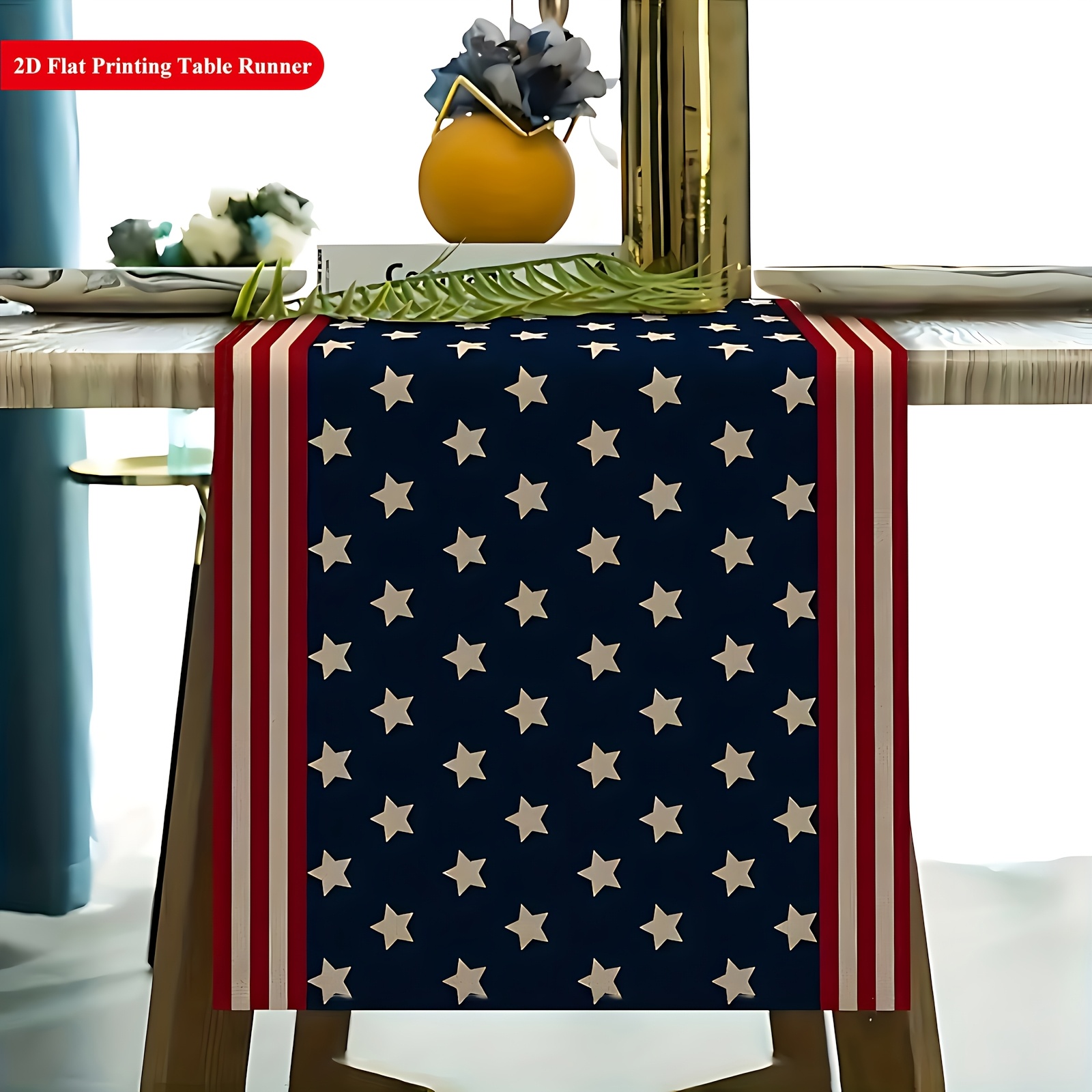 1pc Patriotic Table Runner, Po - Home Office News recension och pris