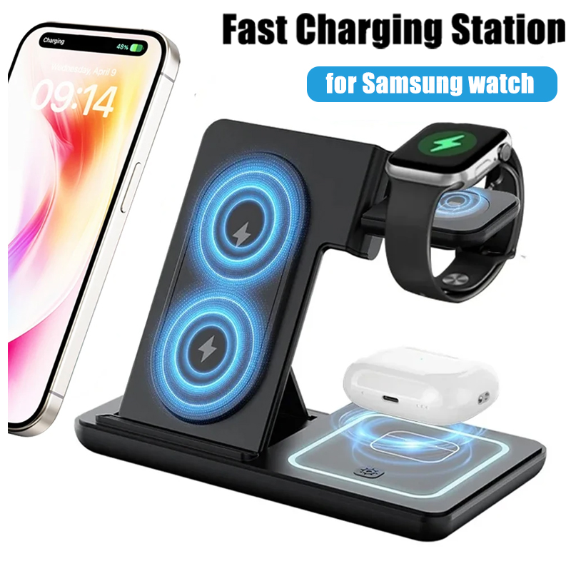 3 in 1 Foldable Wireless Charg - Desk Charging Station recension och pris