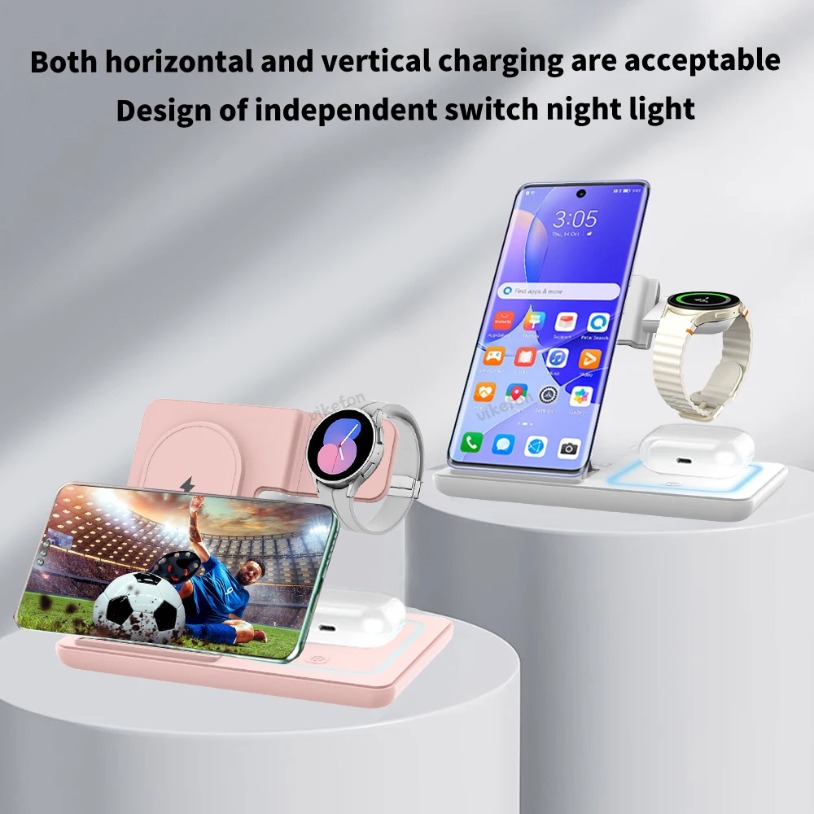 3 in 1 Foldable Wireless Charg - Desk Charging Station recension och pris