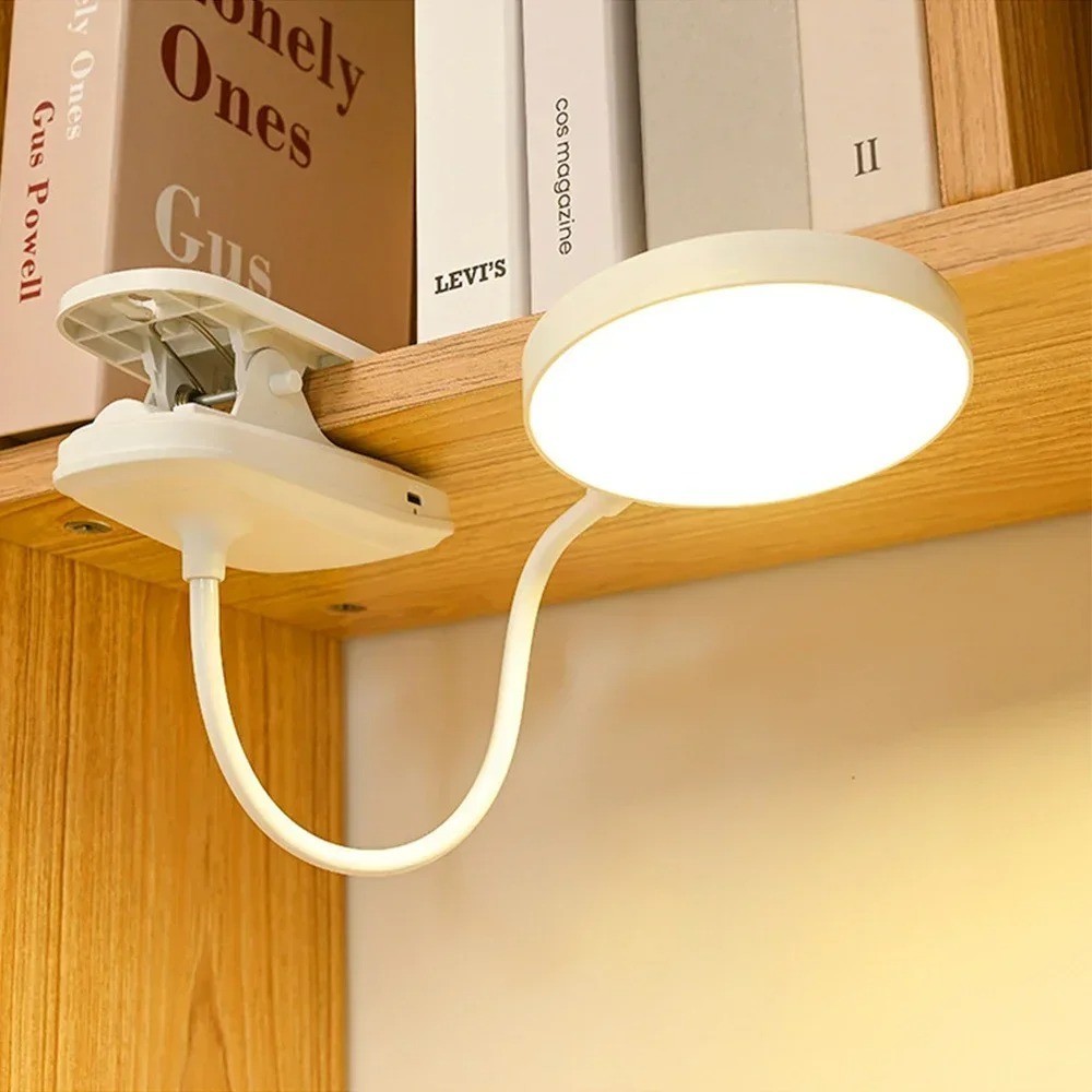 Portable USB Rechargeable Clip - Desk Lamp Led recension och pris
