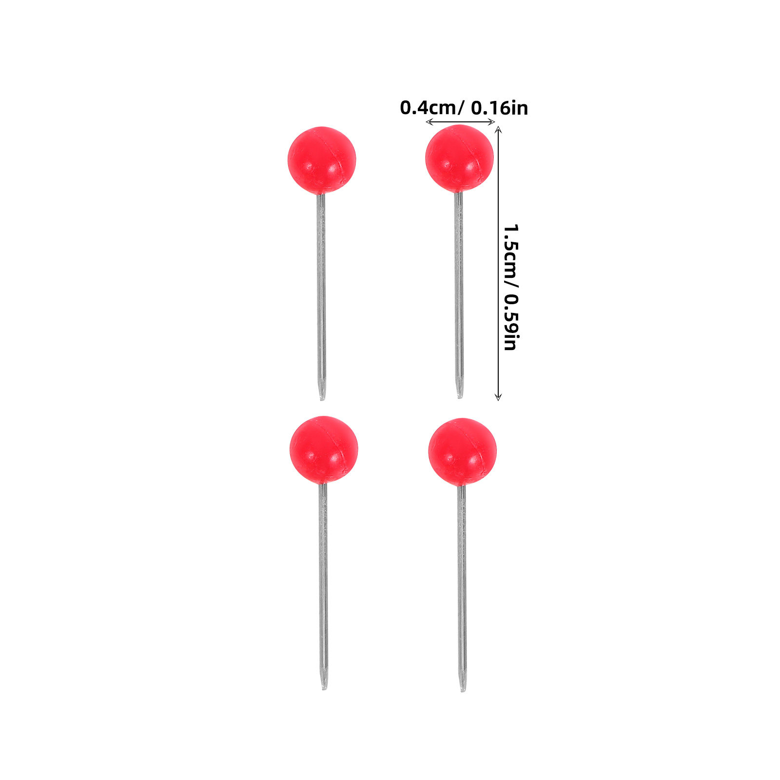 600Pcs Map Tacks Red Round Hea - Home Office Head recension och pris