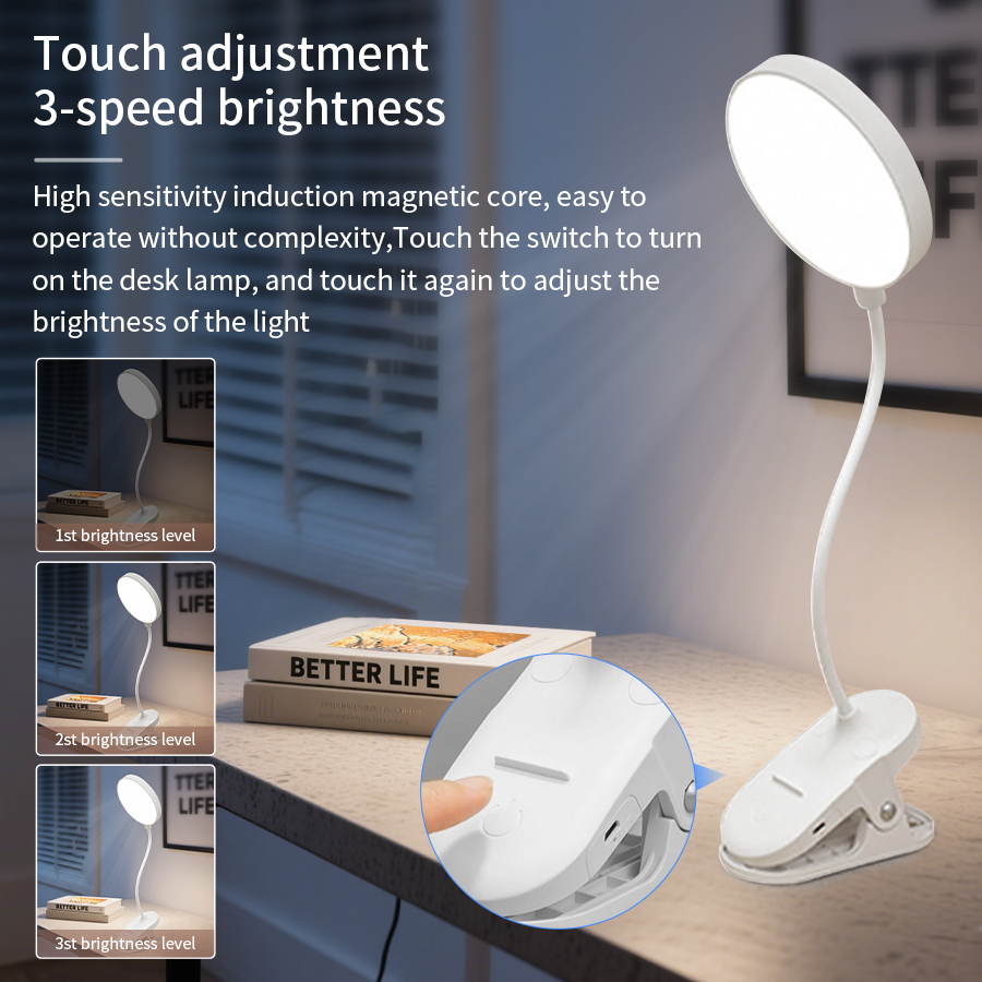 LED Clip Desk Lamp 360° Flexib - Desk Lamp Led recension och pris