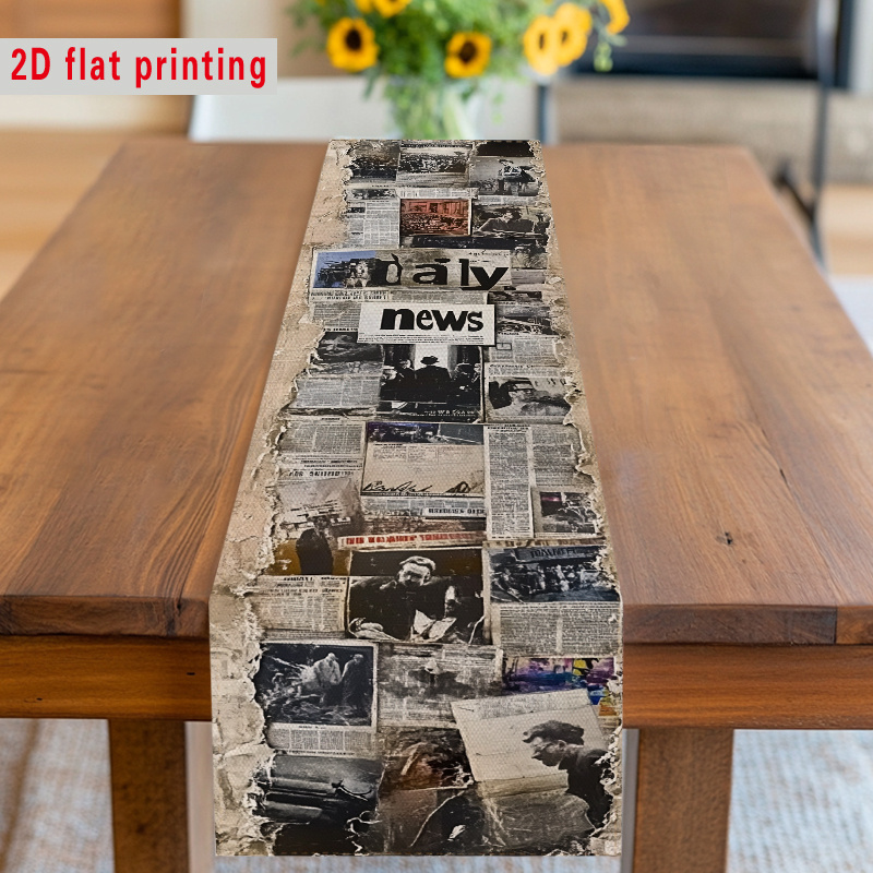 Vintage Newspaper Print Table  - Home Office News recension och pris