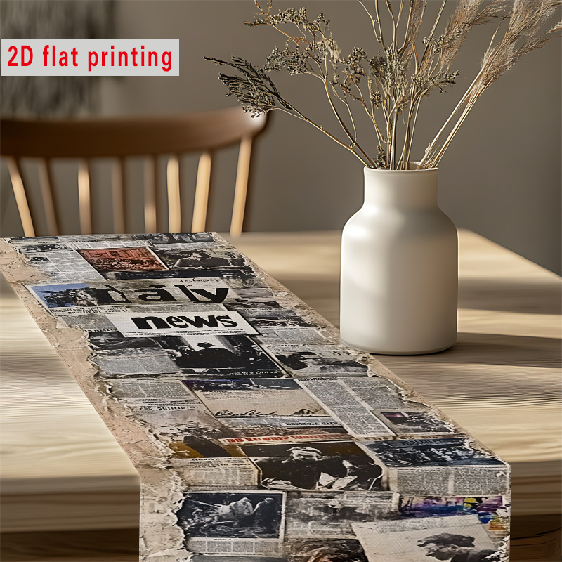 Vintage Newspaper Print Table  - Home Office News recension och pris