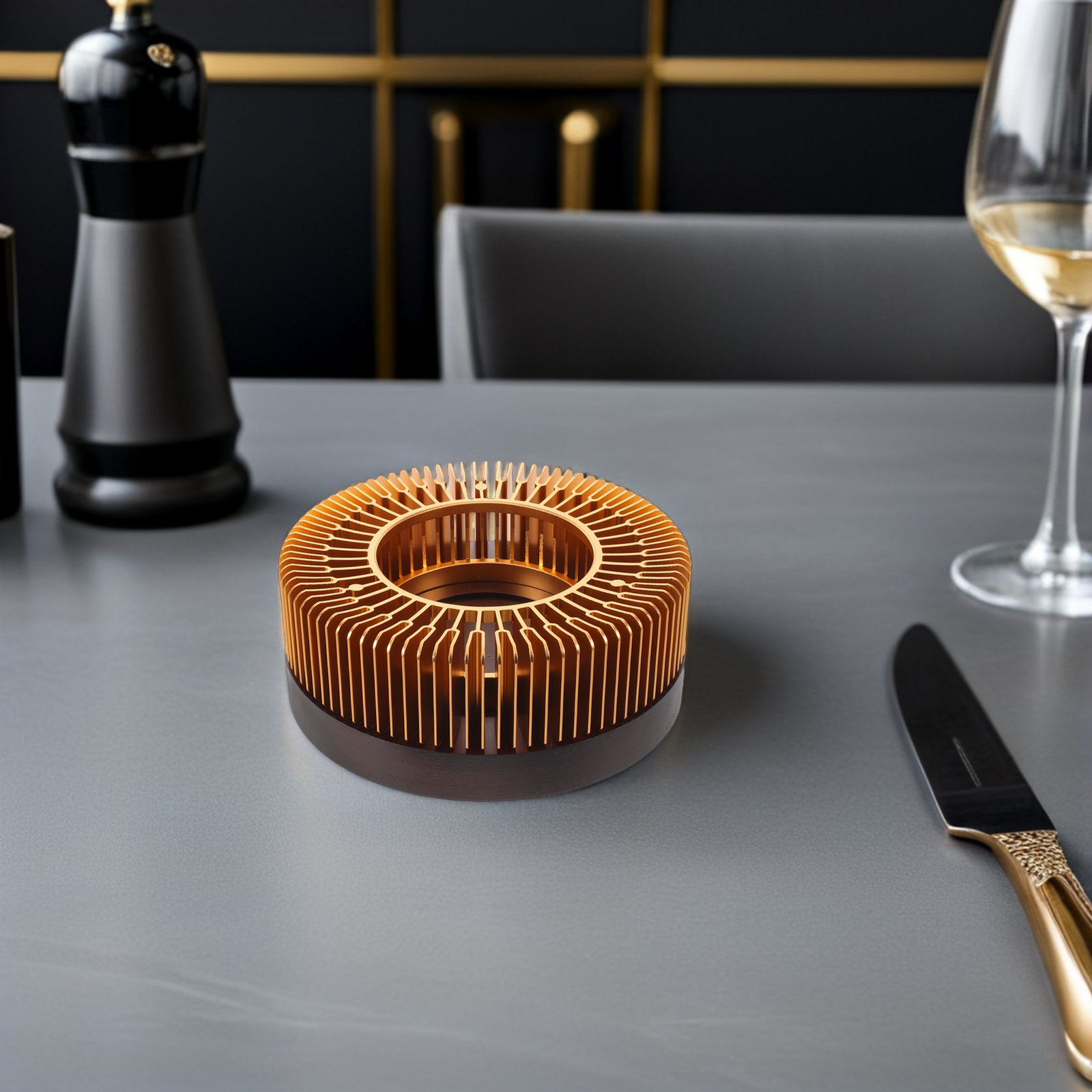 Gold Tea Pot Warmer Heater Alu - Office Table Home recension och pris