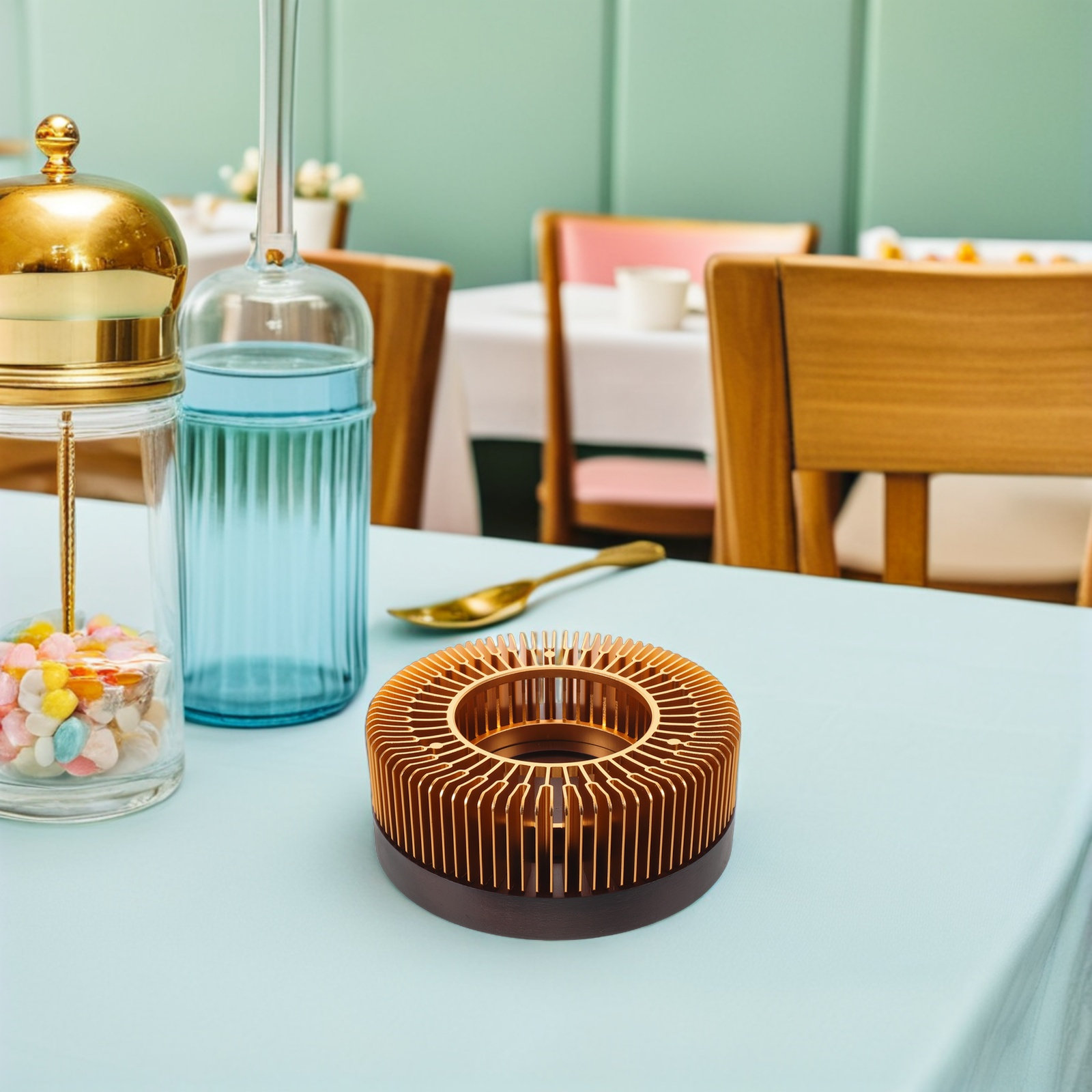Gold Tea Pot Warmer Heater Alu - Office Table Home recension och pris