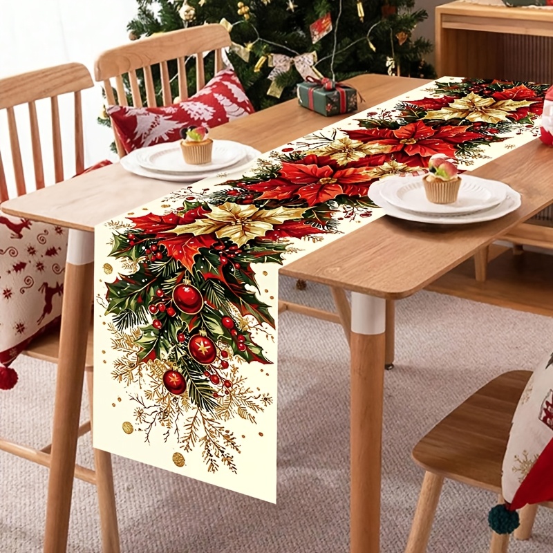 1pc Retro Poinsettia Floral Ch - Home Office News recension och pris
